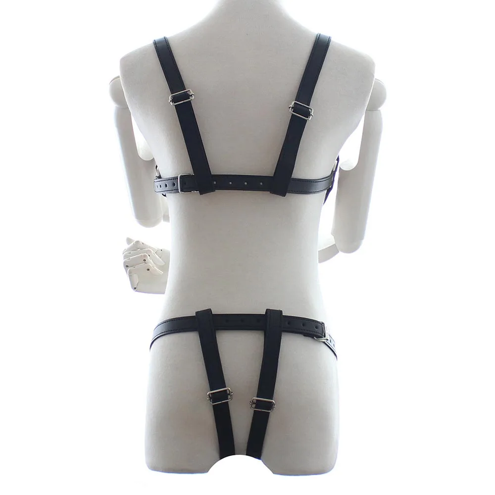 Сексуальное женское бикини из искусственной кожи с ремешком без чашечек боди