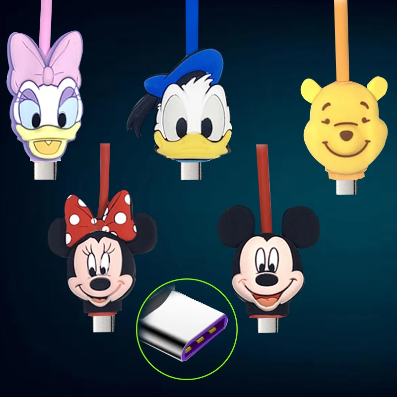 

Disney Cartoon Mickey Minnie Is Suitable for Type C Data Cable 1.0m Straight Head Fast Charging Cable Mobile Phone Accessories