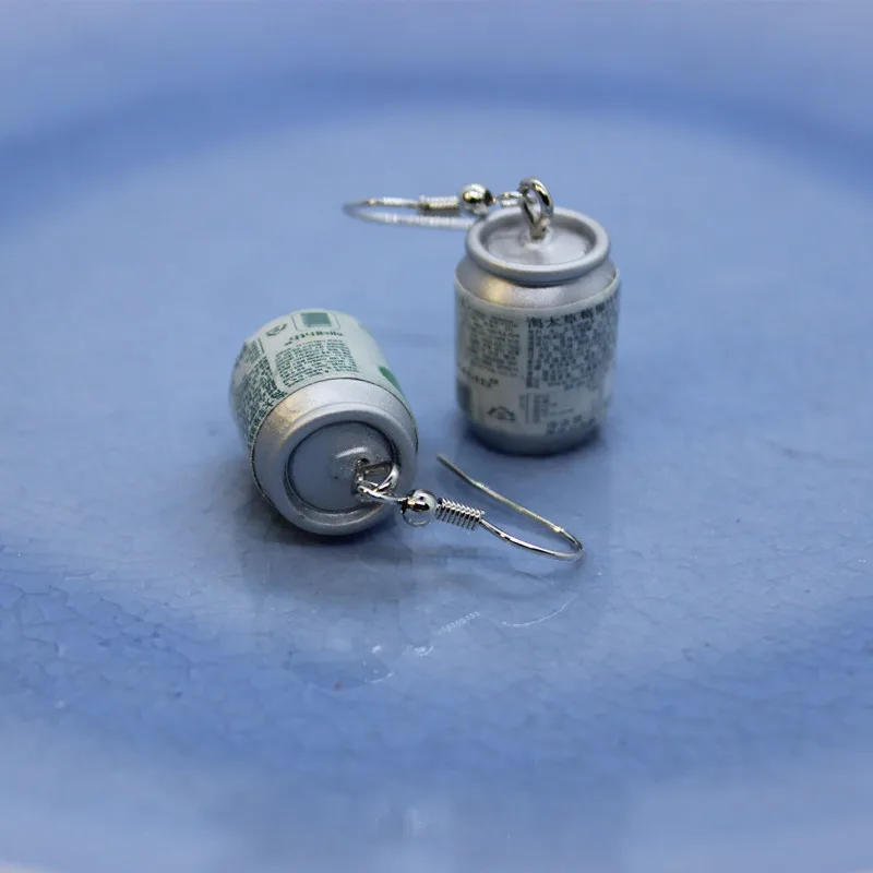 Новые милые мини-серьги в виде банок для сока Женская Модная креативная