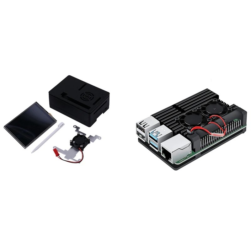 

Чехол для Raspberry Pi 4B, Защитный металлический чехол с сенсорным экраном 3,5 дюйма, 60 + Fps, разрешение 480x32 0 HD