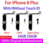 Оригинальная материнская плата для iPhone 8 Plus 8 Plus, материнская плата сбез Touch ID 64256 ГБ, материнская плата с поддержкой обновленной официальной версии