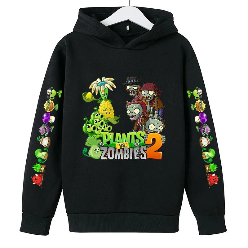

Boys/Girls Anime Hoodie children kakashi pullover kids Autumn Plantas contra Zombies Tops Hoodies boy girl game Sweatshirt