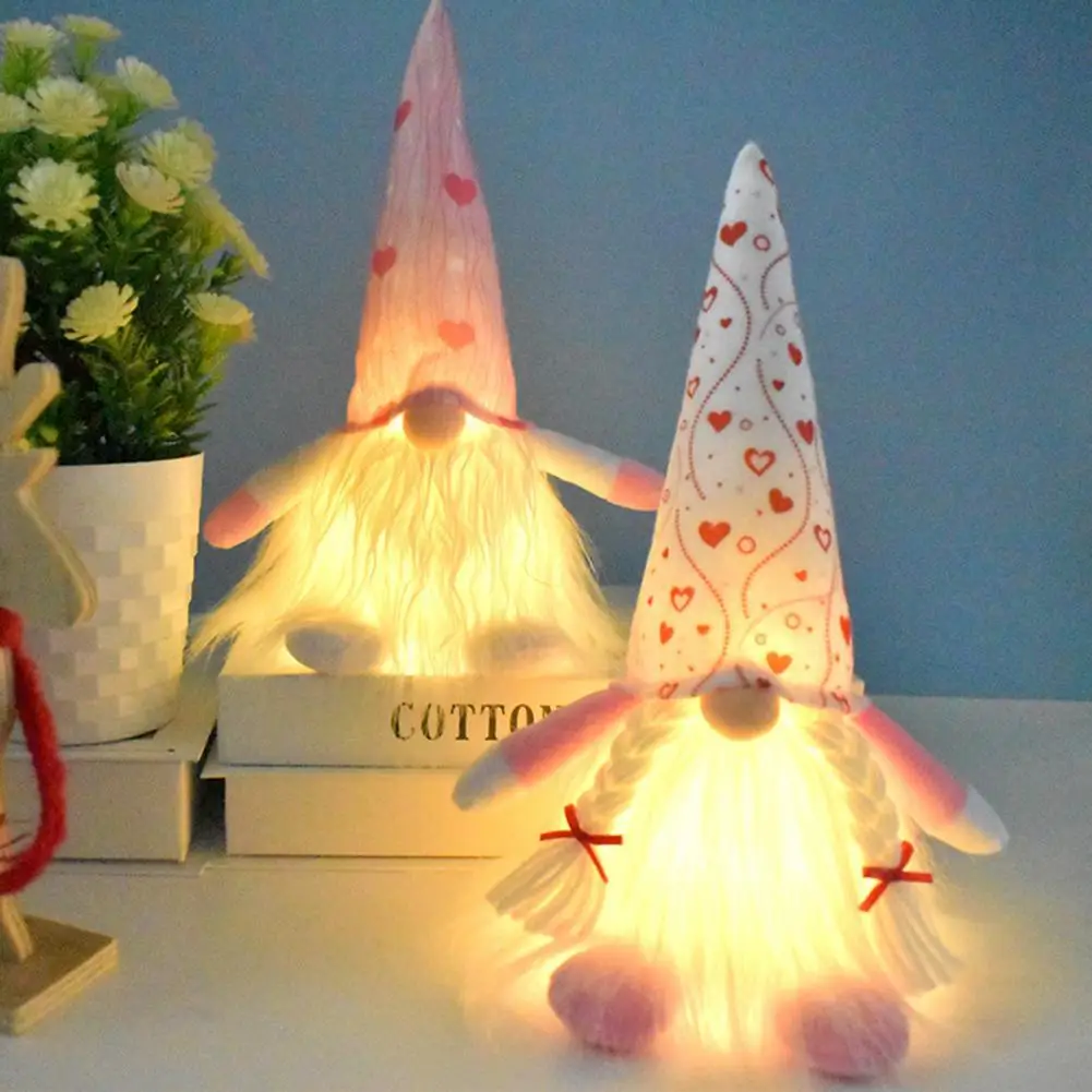 

Dwarf Doll Fine Workmanship Desktop Romantic Night Light Faceless Doll Gift Window Decoration