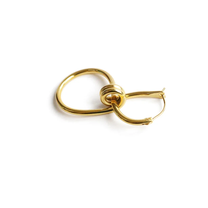 Rhysong Trendy Figure 8 Earrings Irregular Geometric Number Dorp Earring Stud For Women Stainless Steel Gold Jewelry EZ111 | Украшения и