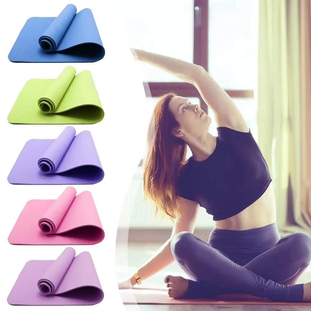 

Durable Yoga Mats Wear-resistant Non-toxic Women Gym Sports Yoga Blanket Body Building TPE Tasteless Pilates Pads