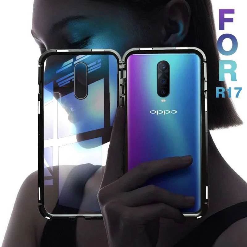 Магнитный чехол для OPPO Realme X2 5 3 Pro Ace K5 XT 730G Reno 2 Z 2Z ударопрочный из двойного стекла с
