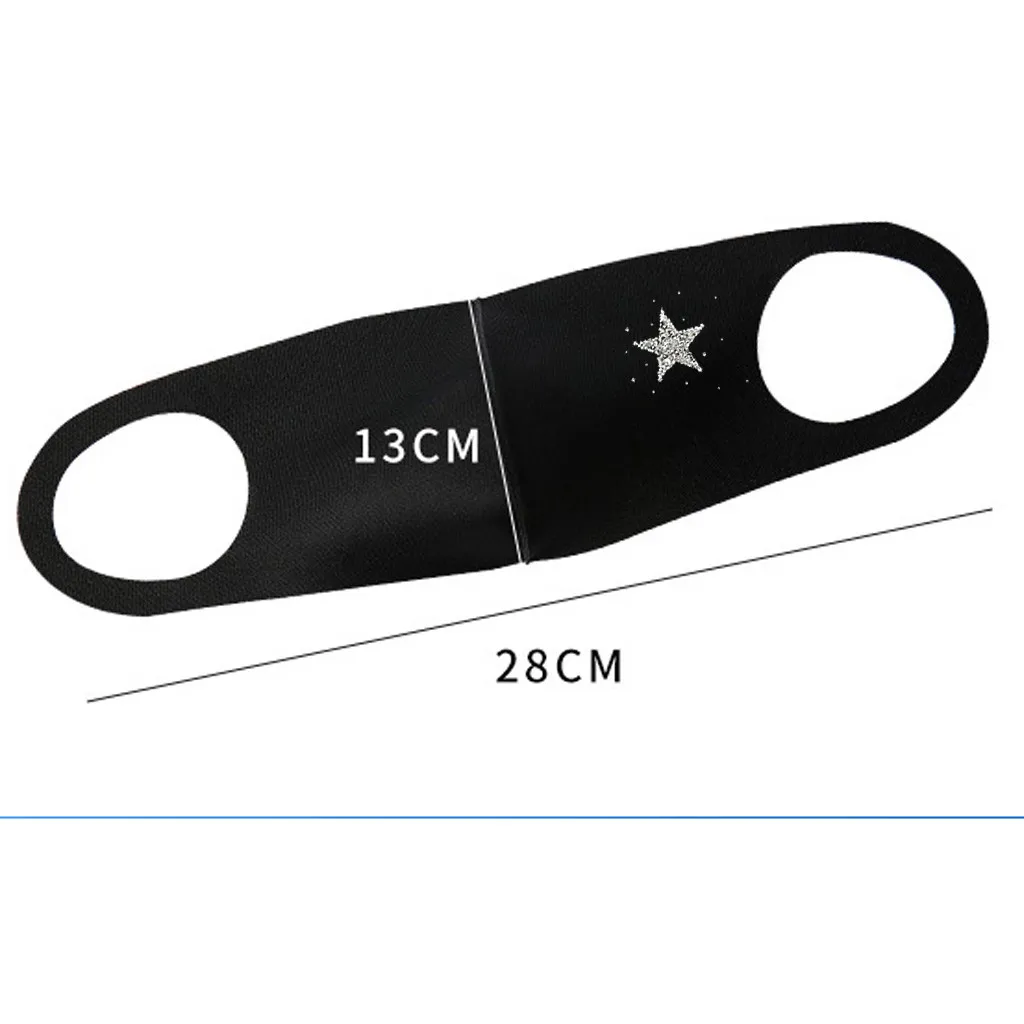 Модная маска Стразы блестящие маски для лица унисекс стирающаяся дышащая со