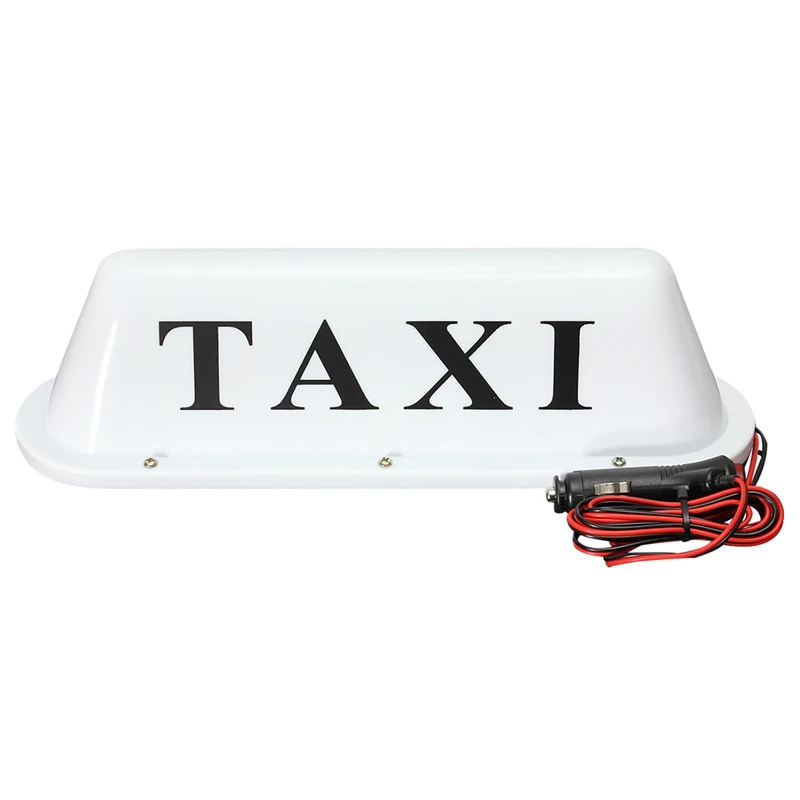 

Белый Водонепроницаемый такси магнитное основание на крыше автомобиля такси светодиодный знак Светильник лампы 12V ПВХ