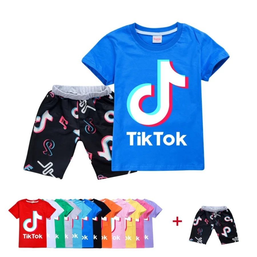

Kids Baby Boy Clothes Summer Letter Print Sets 2Pcs Short Sleeve T-Shirt+Shorts Child Boy Outfits Teenagers Tracksuits 2-16Year