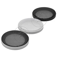 for 3 inch speaker grill cover hige grade car audio decorative circle metal mesh grille protection net 106mm blackwhitesilver
