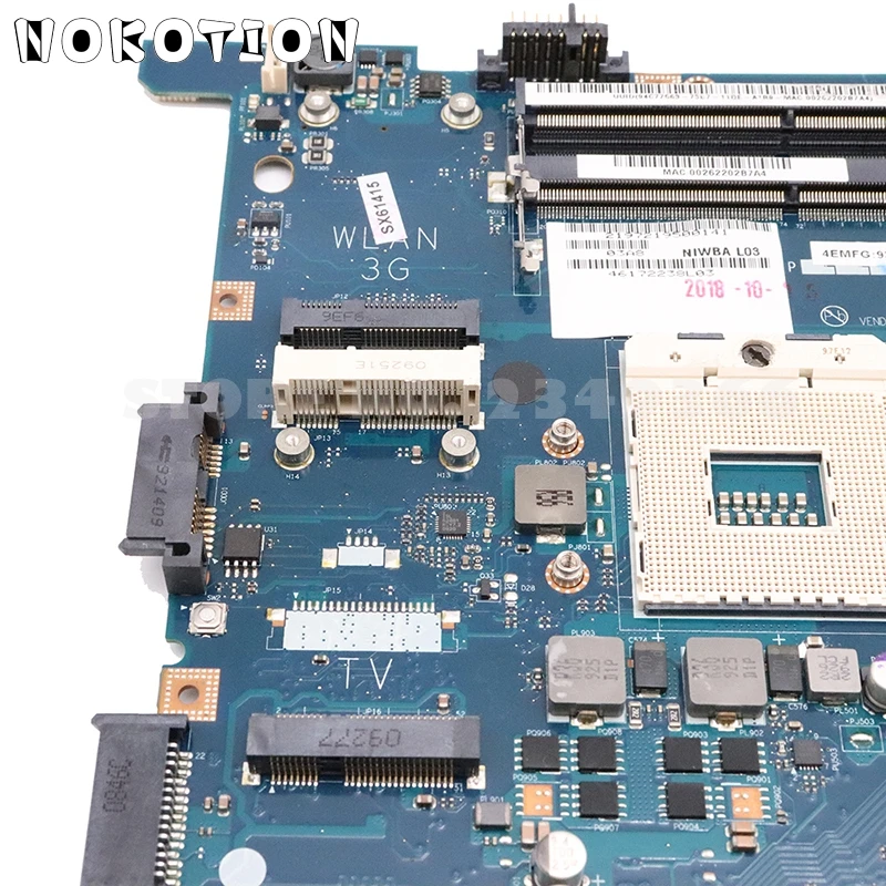 NOKOTION NIWBA LA-5371P основная плата для lenovo Y550 Y550P материнская плата для ноутбука HM55 DDR3 GT240M поддержка только I7
