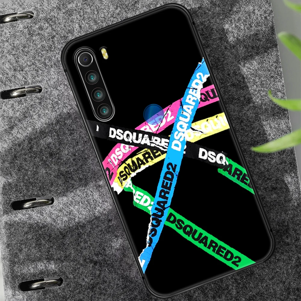 

DSQ2 D2 Fashion Trend brand Phone Case Cover Hull For XIAOMI Redmi 7 7a 8 8a 9 10X NOTE 6 7 7s 8 8t 9 9s Pro Max black Cover