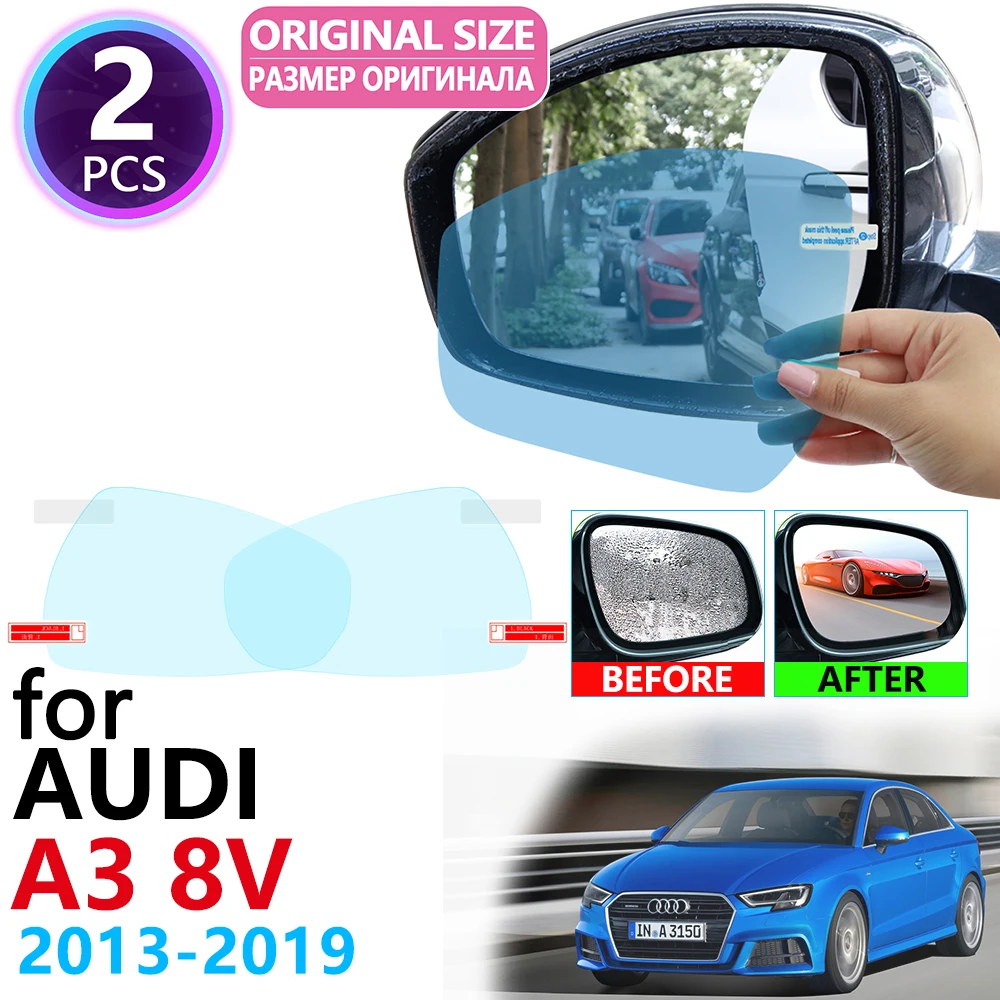 Для Audi A3 8V 2013 ~ 2019 полное покрытие для зеркала заднего вида противотуманные пленки