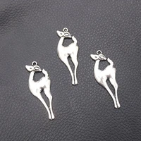 6pcslot silver plated deer charm metal pendants diy necklaces bracelets jewelry handicraft accessories 4818mm p464