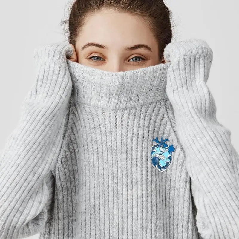 Новинка эмалированная булавка орган в форме сердца звездное сердце храбрости