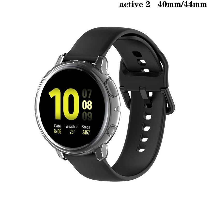 Экран протектор чехол для samsung galaxy watch active 2 ультра-тонкий мягкий силиконовый чехол для полной защиты чехол для galaxy Активный 40/44 мм
