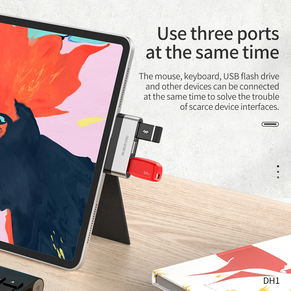 Переходник USB 3 0/Type-C Borofone для MacBook Pro 13 15 Air Mi Xiaomi Huawei OTG | Компьютеры и офис