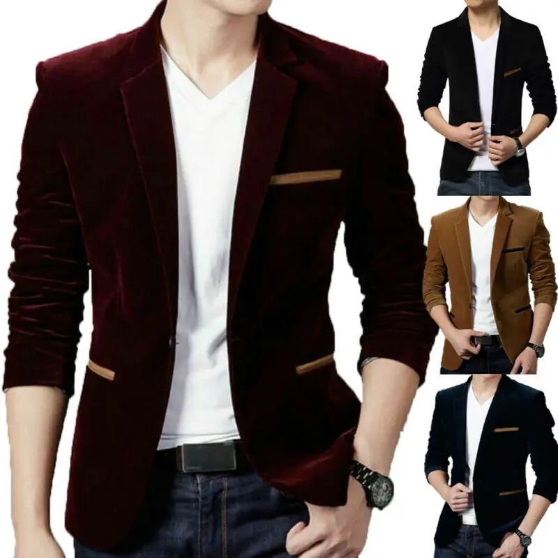 2019 новый модный мужской костюм куртки весна осень английский стиль полный рукав