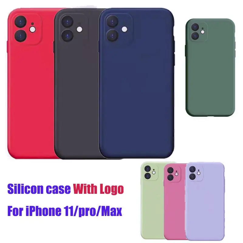 50 шт./лот силиконовый чехол с оригинальным логотипом для ip 11 pro max i5 SE 6 6s 7 8 plus iX XR XS
