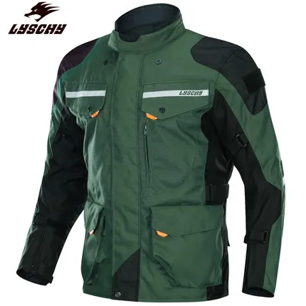 LY-903 Green LYSCHY Мужская водоонепроницаемая мотоциклетная крутка и брюки внедорожный костюм для мотокросса с CE протектором - Цвет: LY-903 Green