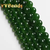 natural green chalcedony jades beads aquamarine gem stone round charms beads for jewelry making accessories 15 4 6 8 10 12 14mm