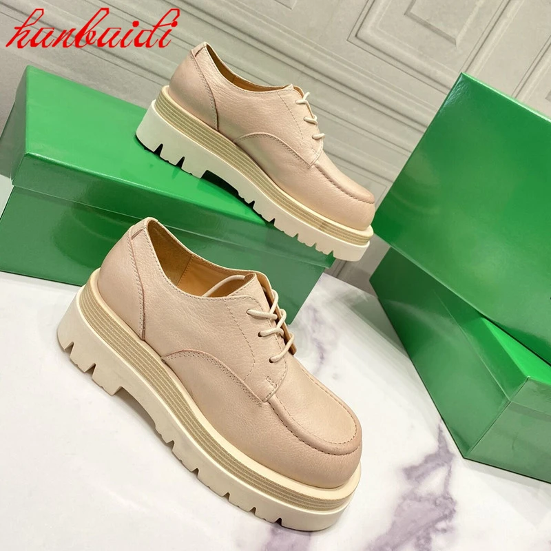 

Korean Style Women Shoes Platform Shoes Shallow Casual Shoes Leather Commuter Shoes All Match Single Shoes Zapatillas Mujer