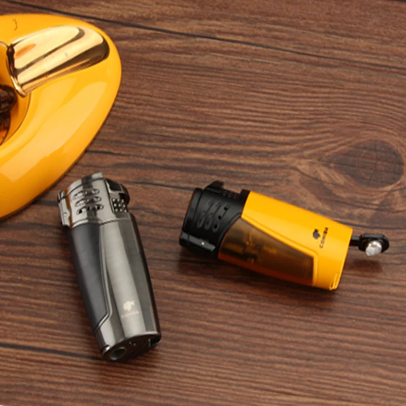 Газовая зажигалка COHIBA 3 фонарика зажигалки для сигарет переносной аксессуар