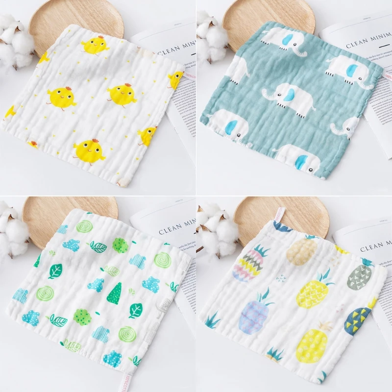 

5pcs Muslin 6 layers Soft Cotton Baby Towels Face Towel Handkerchief Washcloth 40JC