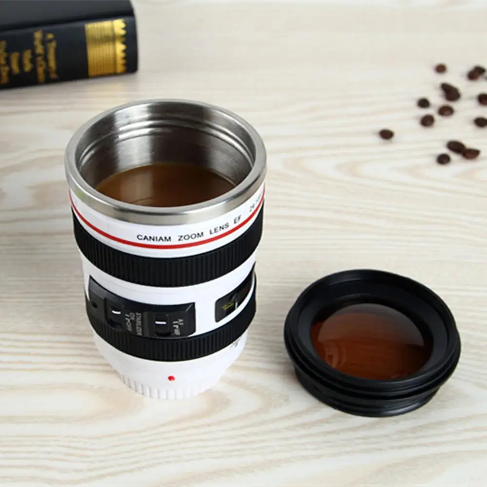 

New High Quality Sport Silicone Camera Lens Cups Mug Travel Water Cups And Mugs With Lid Tumbler Outdoor Products Accessories