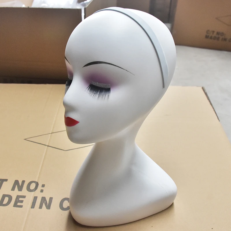 Женская голова манекен женский из АБС пластика искусственный белый парик очки