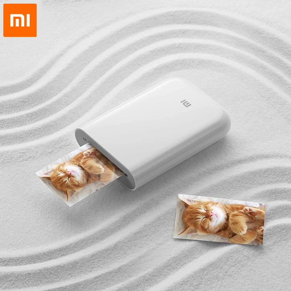 Портативный карманный мини принтер Xiaomi ZINK Print 300 точек/дюйм AR для iphone и