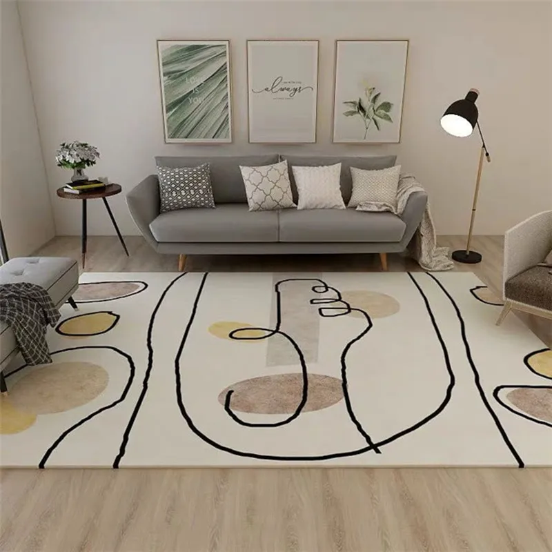 

Luxury Japanese Thick Carpet for Living Room Abstract Rug Children Bedroom Floor Carpets Window Bedside Home Decor Rugs Soft Mat