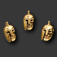 8pcs antique gold color 3d ares helmet spacer beads retro bracelet metal accessories diy charms jewelry carfts making a2103