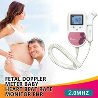 2 0 mhz contec sonolinea baby sound c doppler fetal heart rate monitor home pregnancy heart rate detector lcd display pink