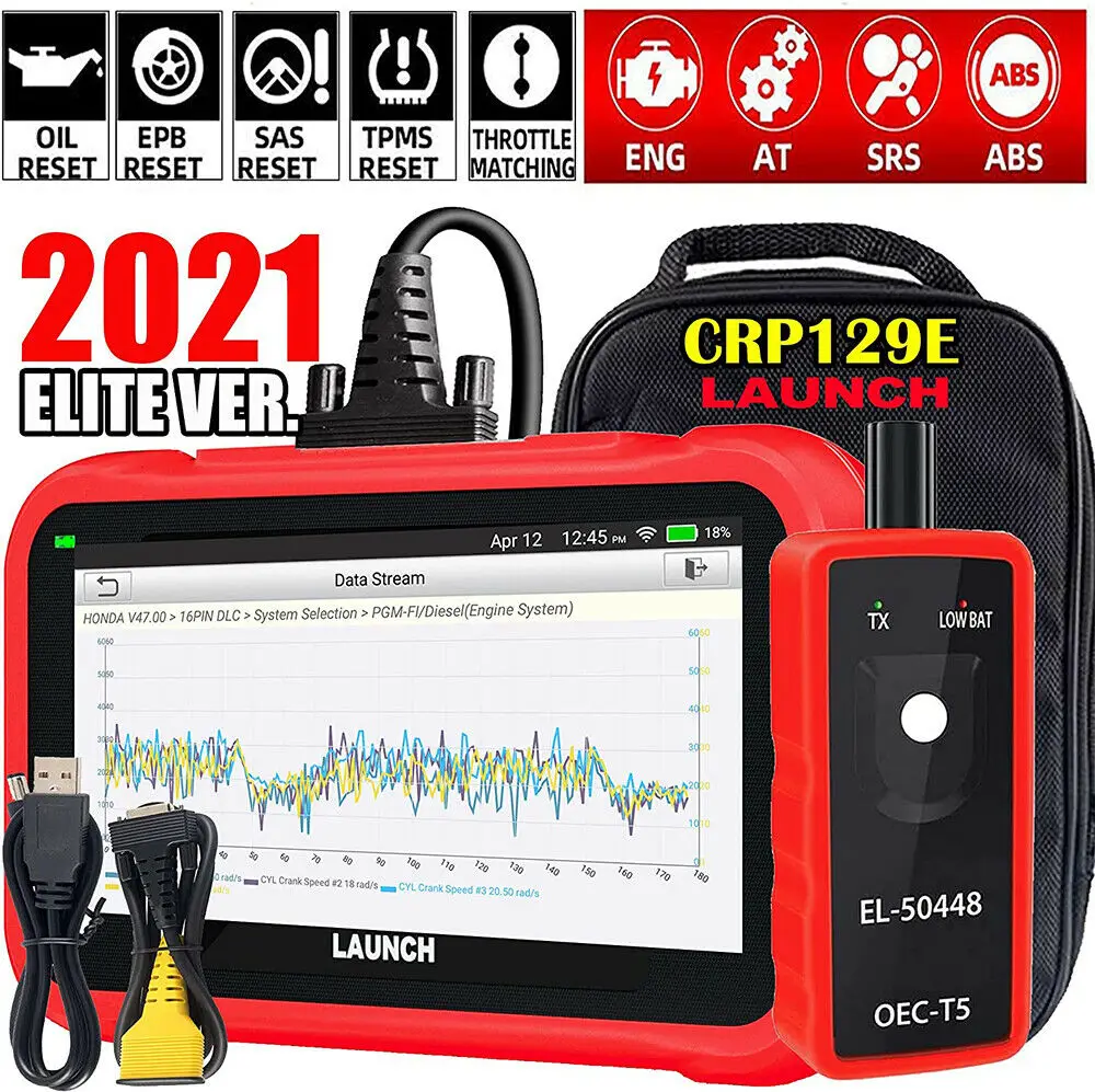 

LAUNCH X431 CRP129E OBD2 Car Scanner Auto Code Reader OBD ENG ABS SRS AT Diagnostic tool EPB Oil SAS ETS TMPS Reset PK crp123E