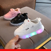 hot sales high quality led lighted children casual shoes classic cool solid boys girls toddlers tennis fashion kids sneakers