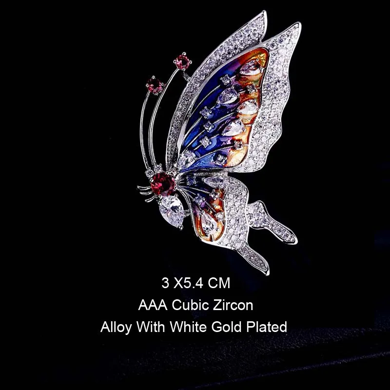 Модная Новая красивая брошь-бабочка для женщин аксессуары пальто высокое