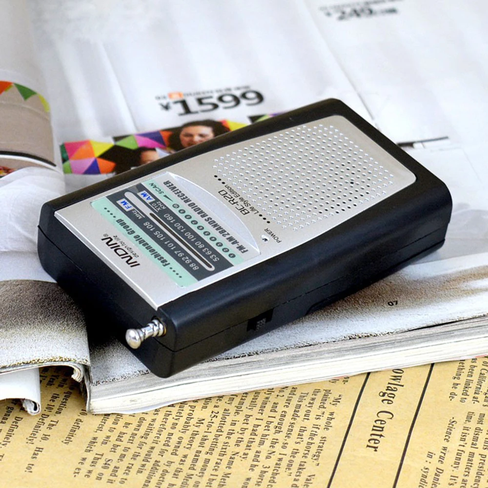 AM FM радио карманный размер Портативный BC R20 с низким энергопотреблением для