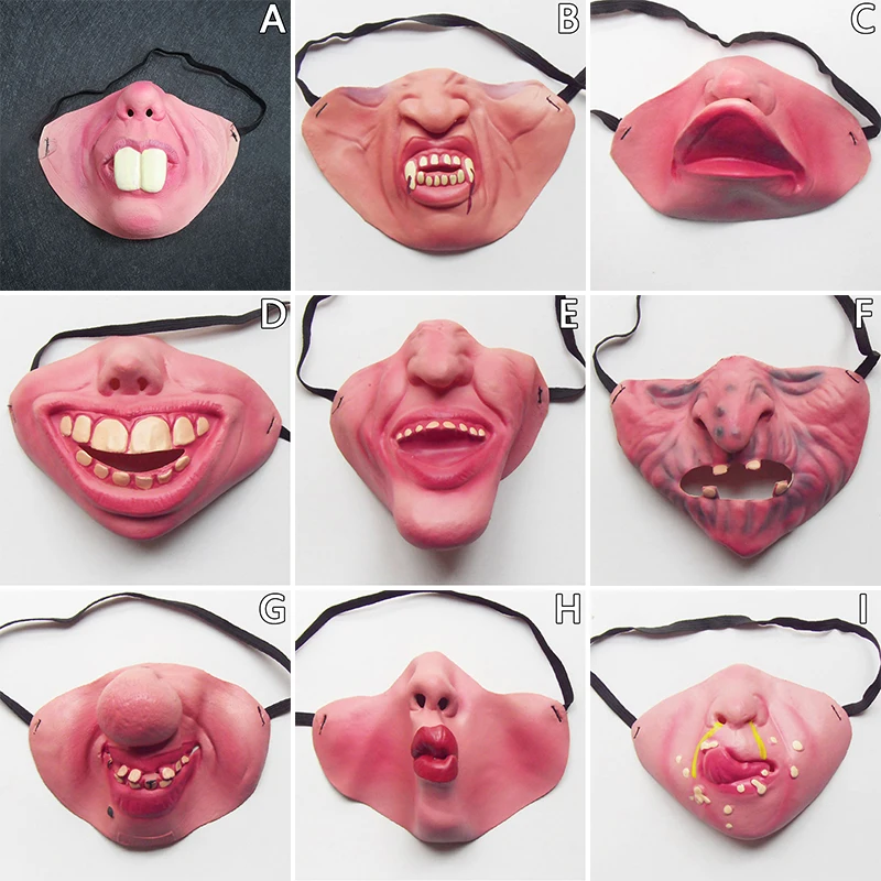 Маска для лица взрослых клоуна бесшовный реквизит косплея с большим ртом