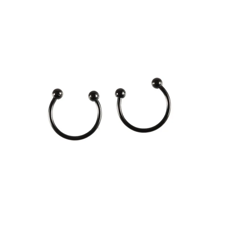 2 шт. кольцо для носа из нержавеющей стали кольца губ серьги круглый шар пирсинга