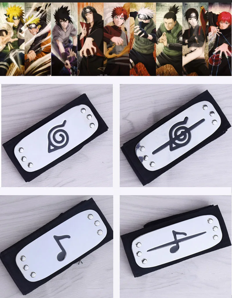 Аниме повязка Naruto Конохи логотип Konoha Итачи Учиха производства компании "Kakashi" Akatsuki членов карнавальный костюм аксессуары