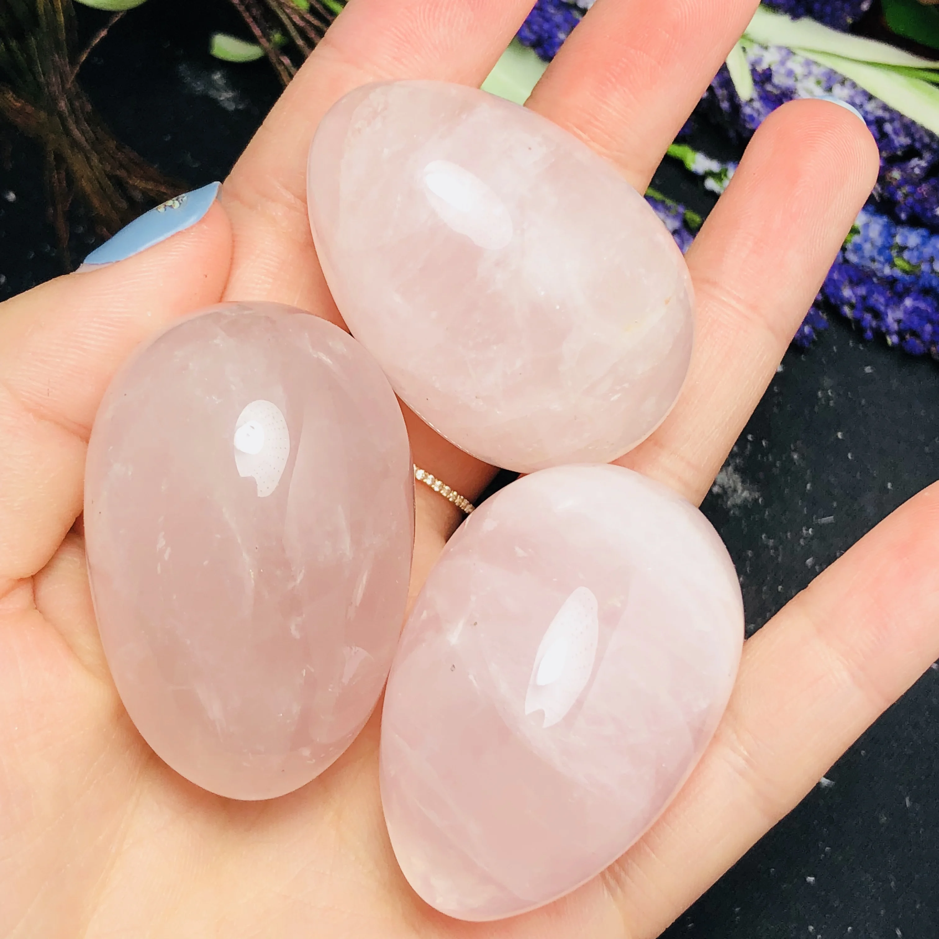 1 шт натуральный порошок розы Кристальный массаж яйцо|Камни| |