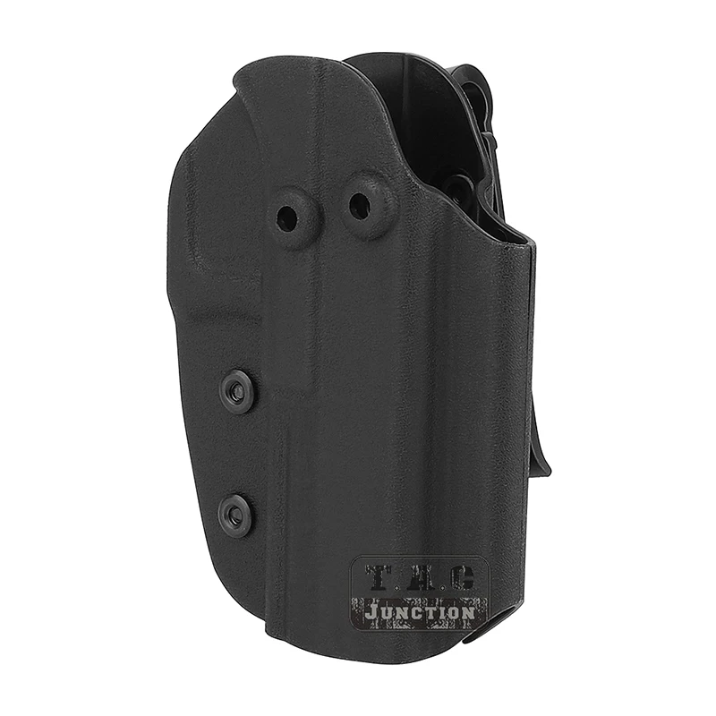 

Tactical HSG Style Right Hand Holster IWB Kydex Concealed Carry Waist Tuckable Clip Pistol Pouch For COMP-TAC Glock 17 19 Black