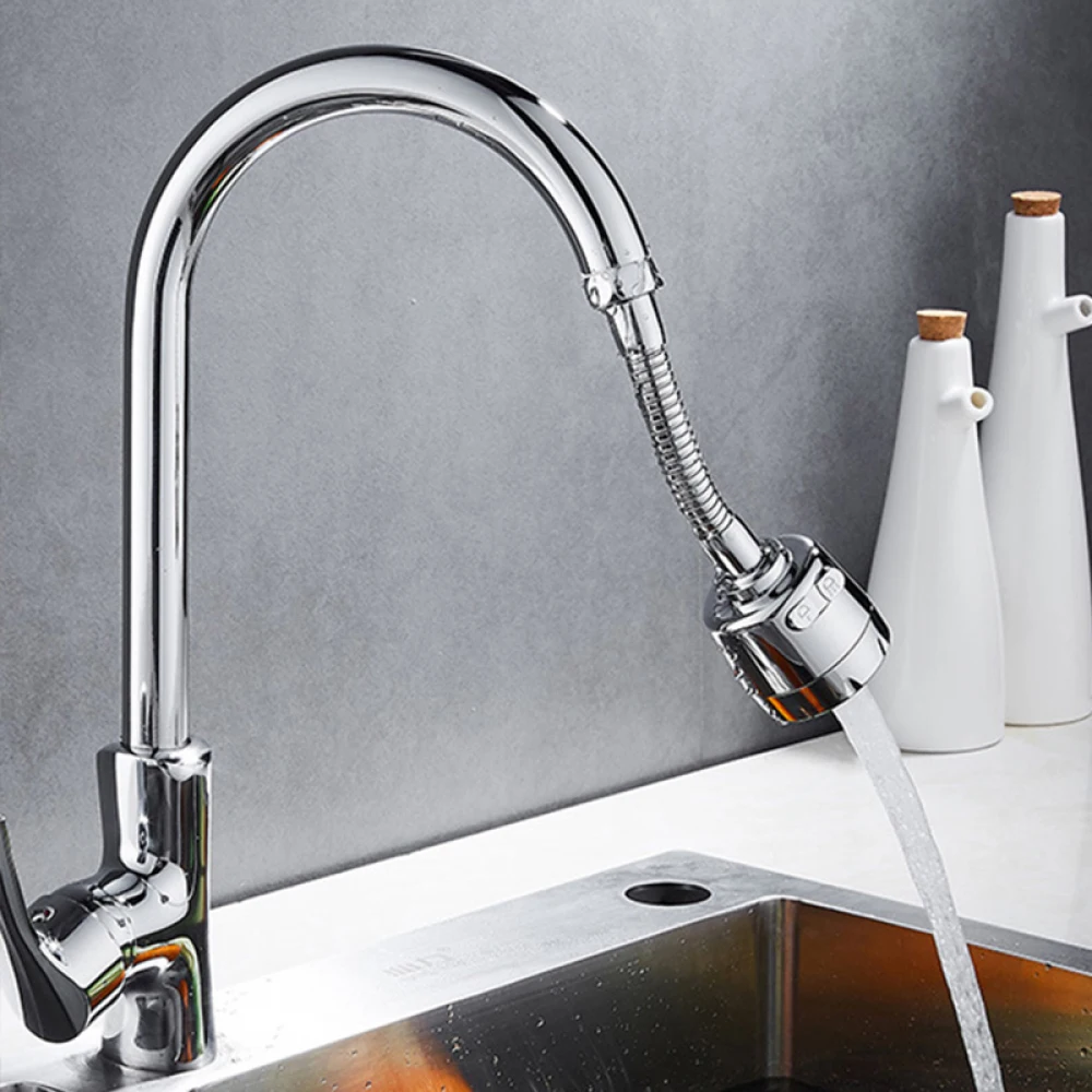 

Flexible Faucet Sprayer Sink Faucet Sprayer 360 Degree Rotating Water Saver With Double Outlet Small Nozzle Kitchen Accessories