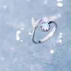 Модное и популярное темпераментное кольцо с дикой русалочкой из пенопласта, женское праздничное Открытое кольцо со стеклянным рыбьим хвостом, ювелирные изделия, аксессуары