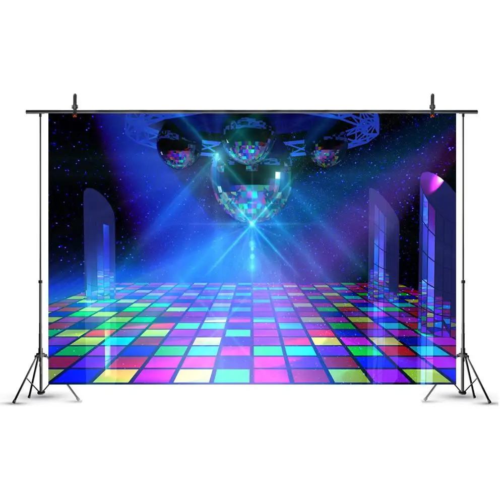 

Dreamy Fluorescent Aperture Stage Laser Spray Beam Dancing Music Bar Portrait Photo Backdrop Photo Backgrounds Photophone Props