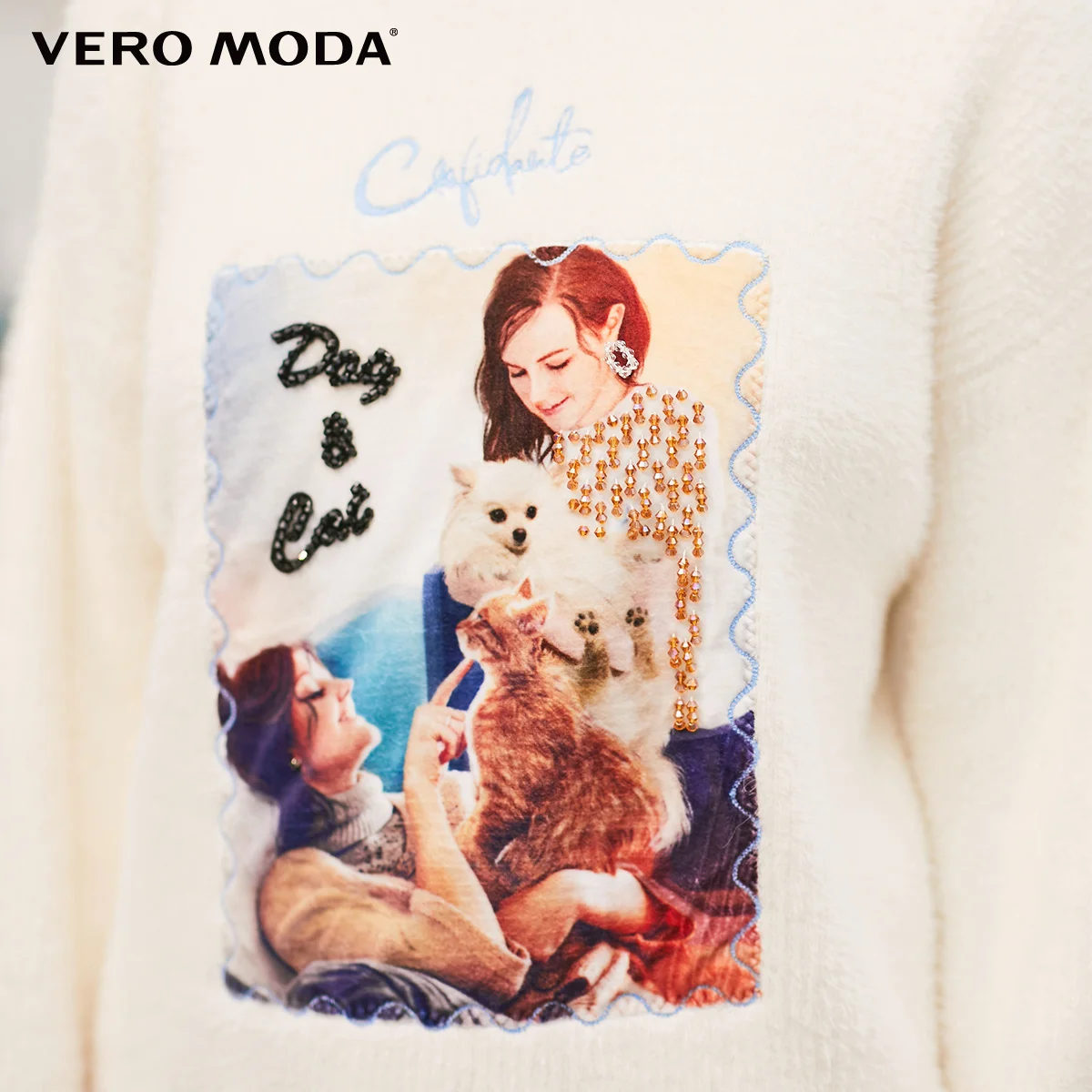 Новый Зимний свободный свитер с высоким воротом принтом Vero Moda | 319413523 Женская