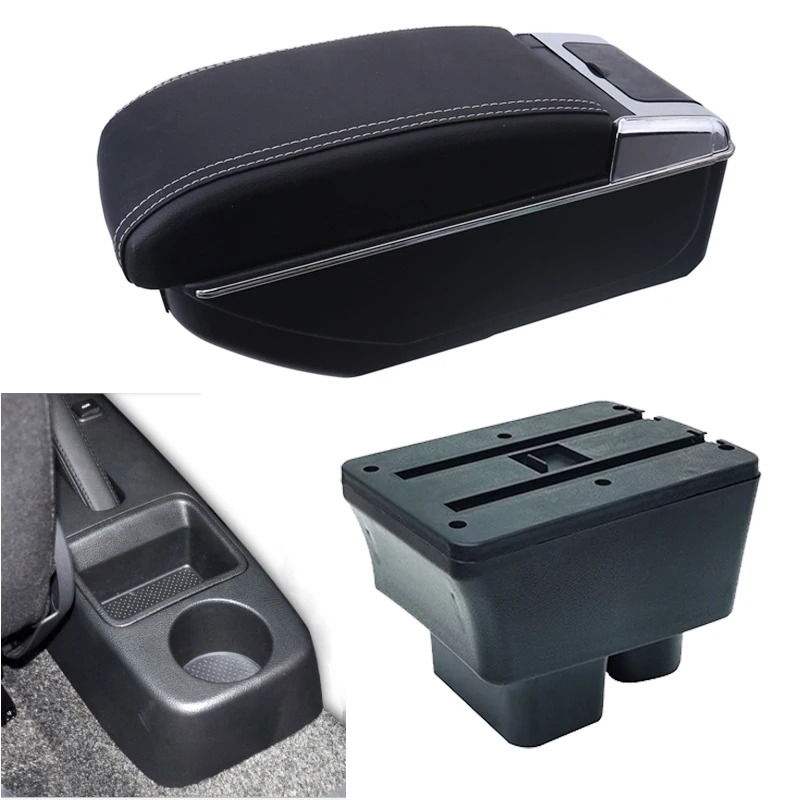 

Armrest Box For Skoda FABIA 2008-2014 Storage Box Car Interior Retrofit Parts Car Special Armrest With USB LED Auto Accessories