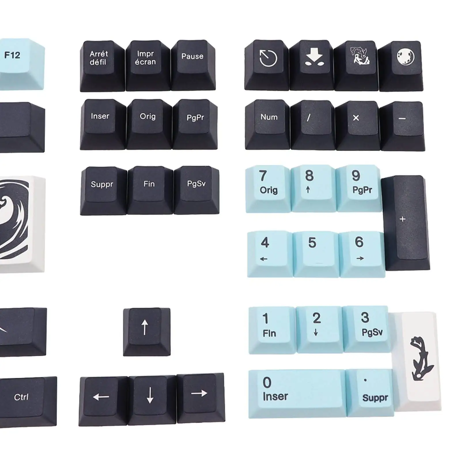 

Mizu Keycap Dye-sub подходит для большинства механических клавиатур Cherry Profile French