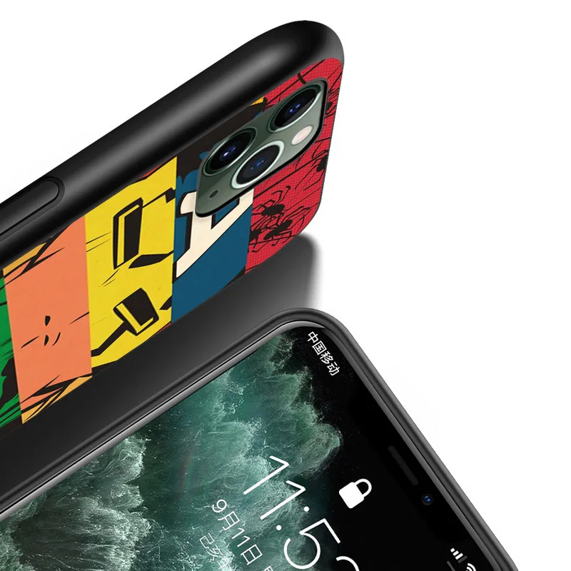 

Marvel Avengers Cartoons Logo For Apple iPhone 12 11 XS Pro Max Mini XR X 8 7 6 6S Plus 5 5S SE TPU Silicone Black Phone Case